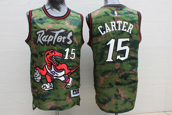Men Toronto Raptors #15 Carter Camo green Adidas NBA Jerseys->toronto raptors->NBA Jersey